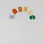 JIGSAW PUZZLE ON WHITE BACKGROUND